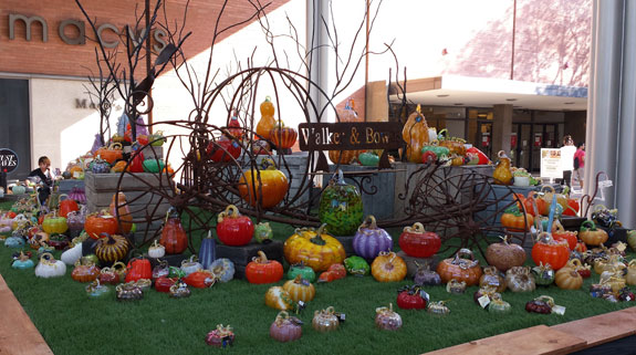 Glass pumpkins, Stanford Shopping Center