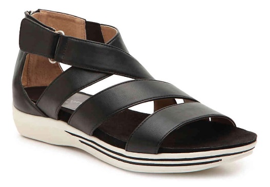 black Adrienne Vittadini flat sandals