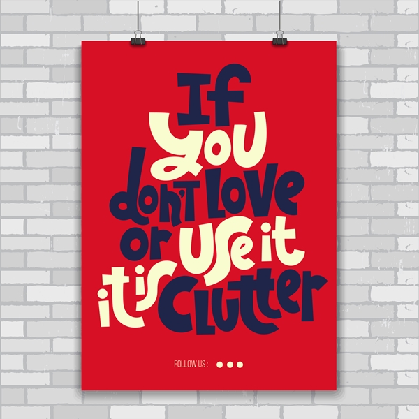 decluttering physical possessions