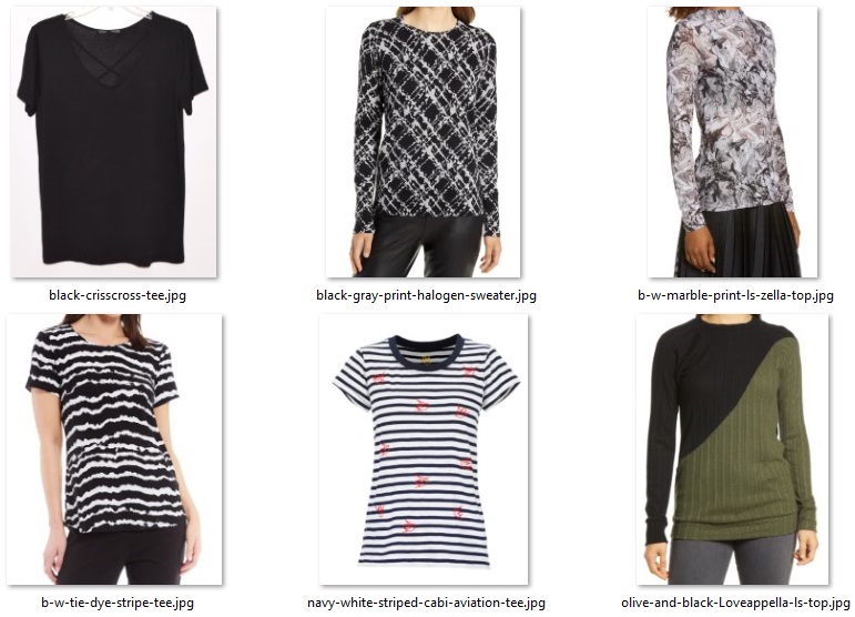 alternate items - tops