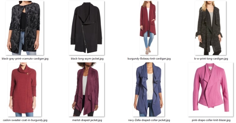 NAS Failures - Draped and Asymmetrical Sweaters and Jackets