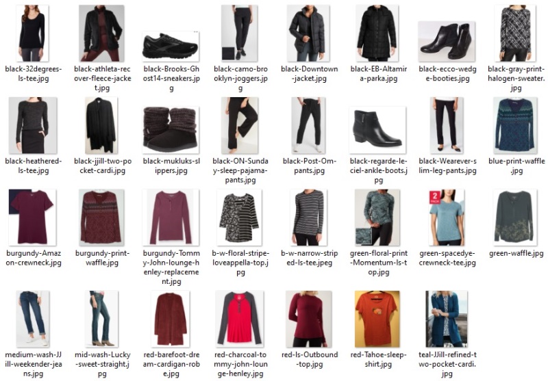 November 2022 Tahoe Trip - All Clothes and Shoes