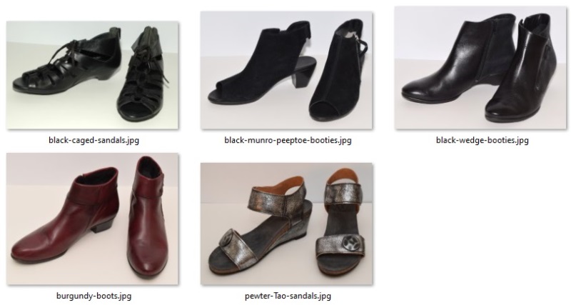 closet items from 2014 through 2016: shoes