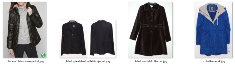 oldest items: jackets and coat