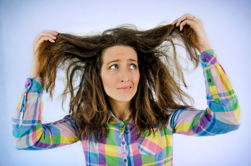 frizzy, unmanageable summer hair