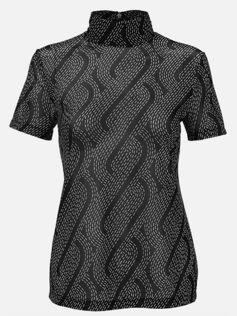 worst purchase - black print short-sleeved turtleneck